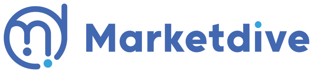 Horizontal version of Marketdive logo