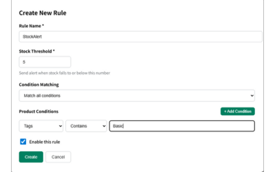 アラート設定画面